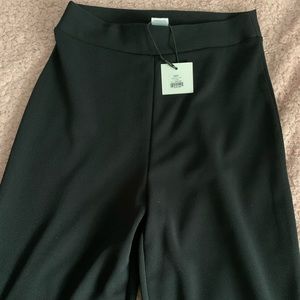 Black Flare High-Waisted Slacks